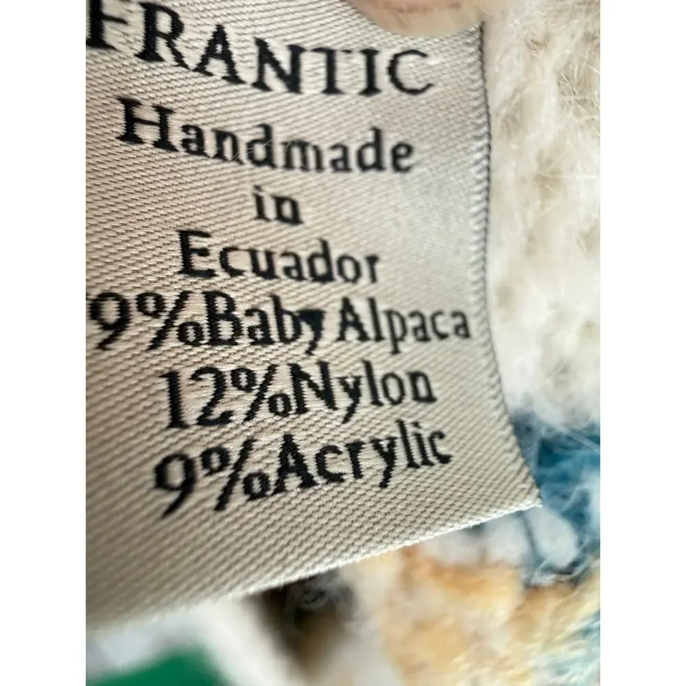 Frantic Magnolia Floral Sweater Handknit Alpaca Size Small NWT Free People